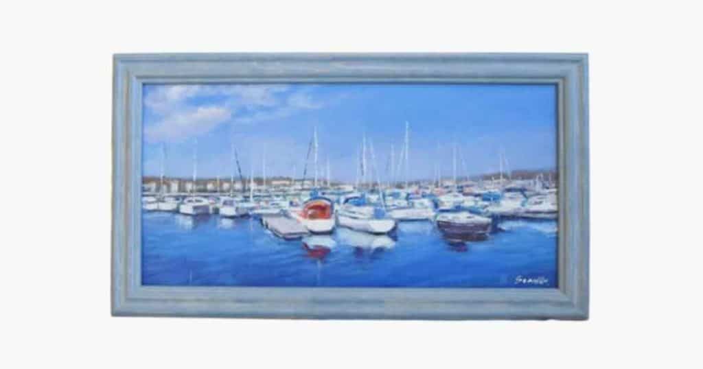 New england nautical coastal sailboats