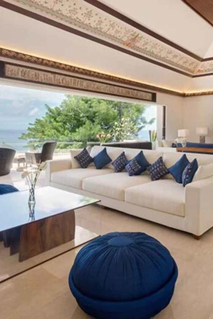 Tropical houses in bali living room