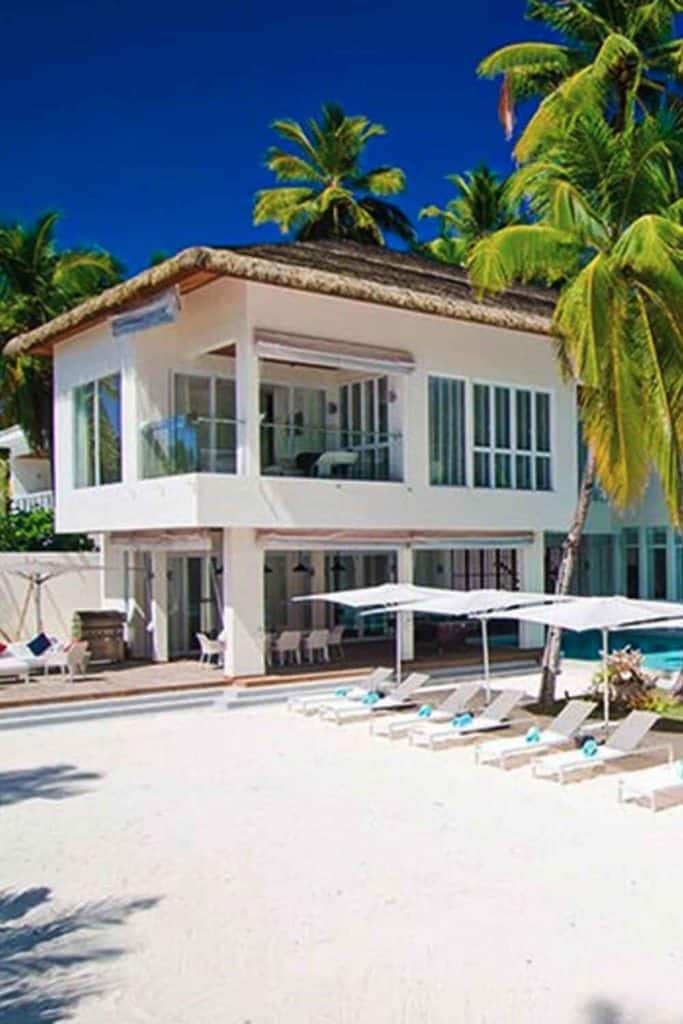 Tropical houses in maldives baa atoll