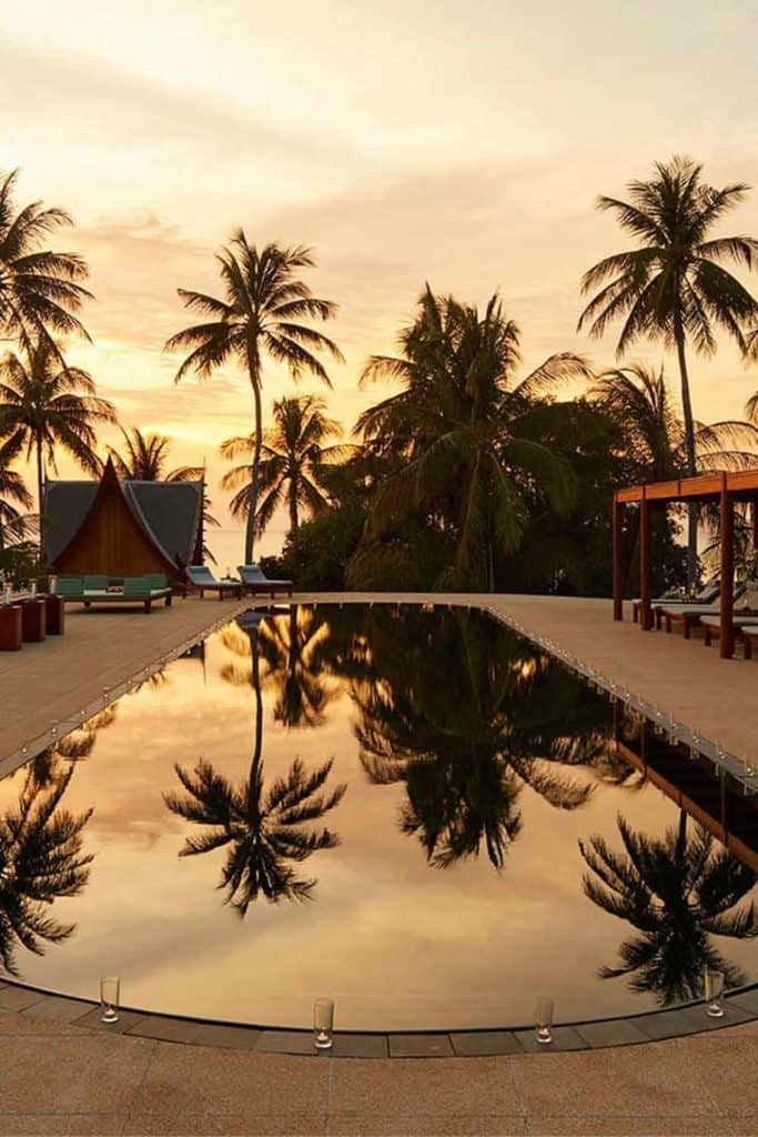 Tropical houses in phuket pool