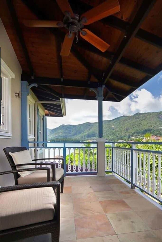 Tropical houses in seychelles terrace