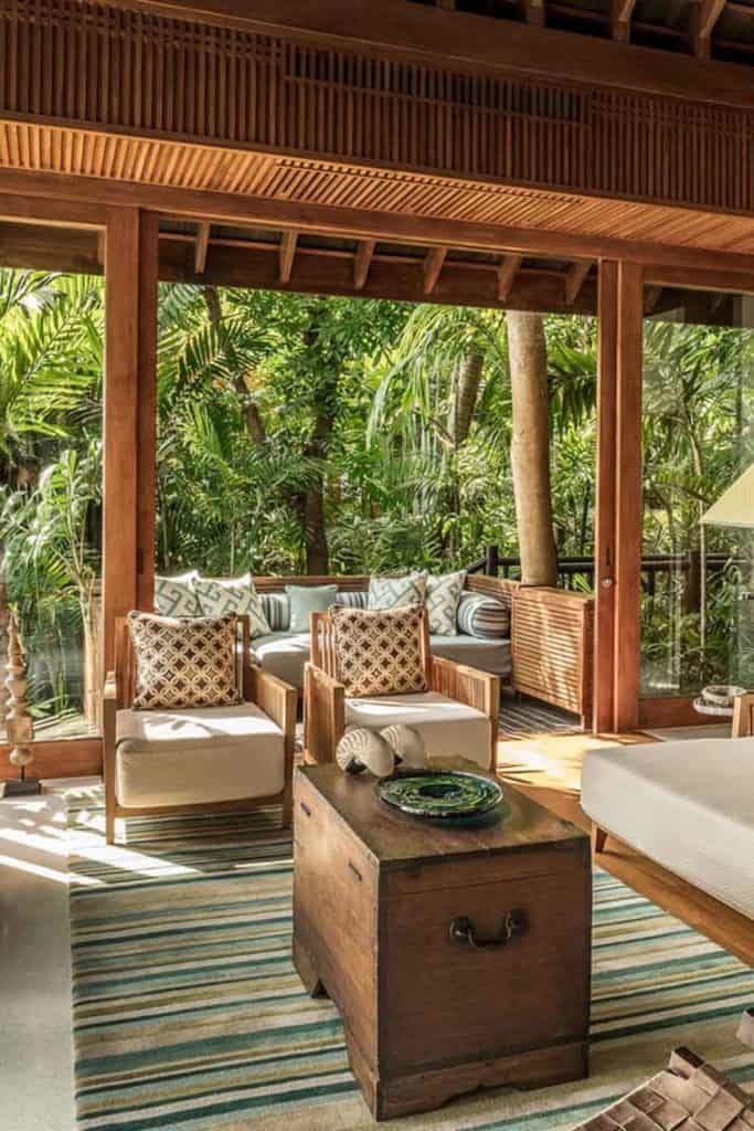 Tropical houses in thailand living room
