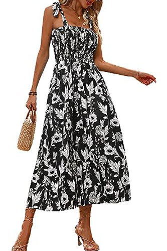 Tropical Outfit Black And White Tropical Dress