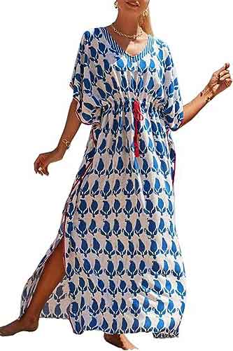 Tropical Outfit Blue Kaftan