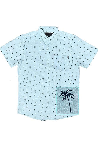 Tropical Outfit For Boys Blue Hawaiian Shirt