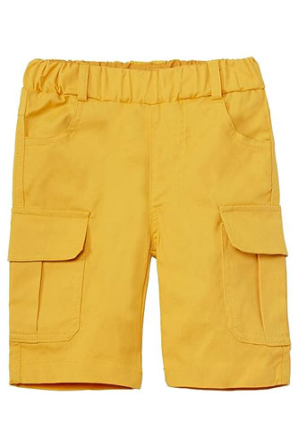 Tropical Outfit For Boys Yellow Cargo Shorts