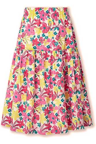 Tropical Outfit For Girls Floral Skirt