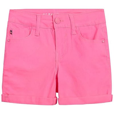 Tropical Outfit For Girls Pink Denim Shorts