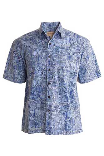 Tropical Outfit For Men Blue Summer Shirt