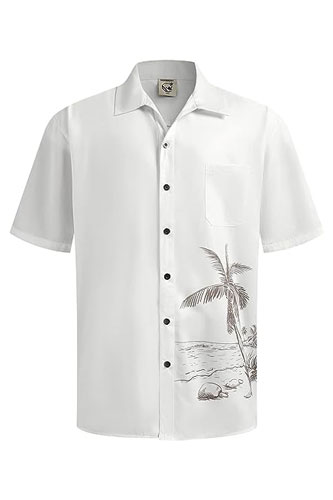 Tropical Outfit For Men White Summer Shirt