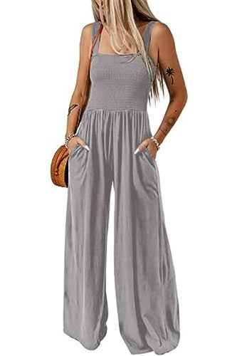 Tropical Outfit Gray Jumpsuit