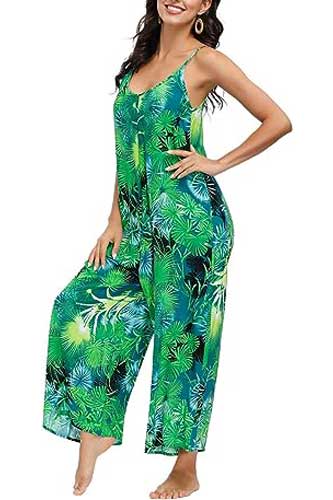 Tropical Outfit Green Jumpsuit