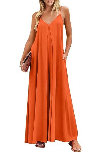 Tropical Outfit Orange Jumpsuit