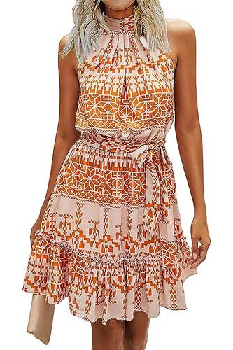 Tropical Outfit Orange Sundress