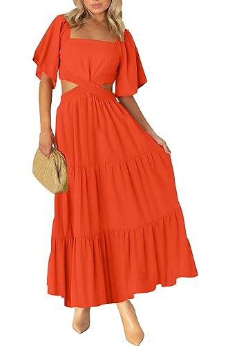 Tropical Outfit Red Sundress