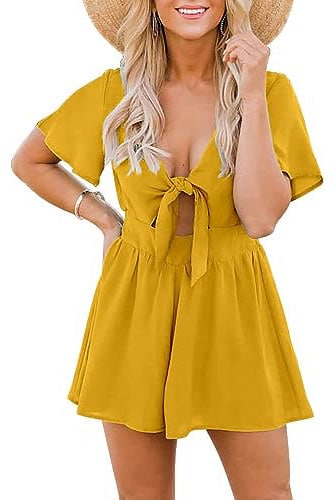 Tropical Outfit Yellow Romper