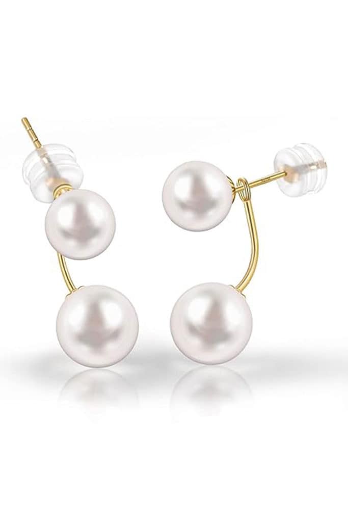 Beachy Jewelry White Pearl Earrings