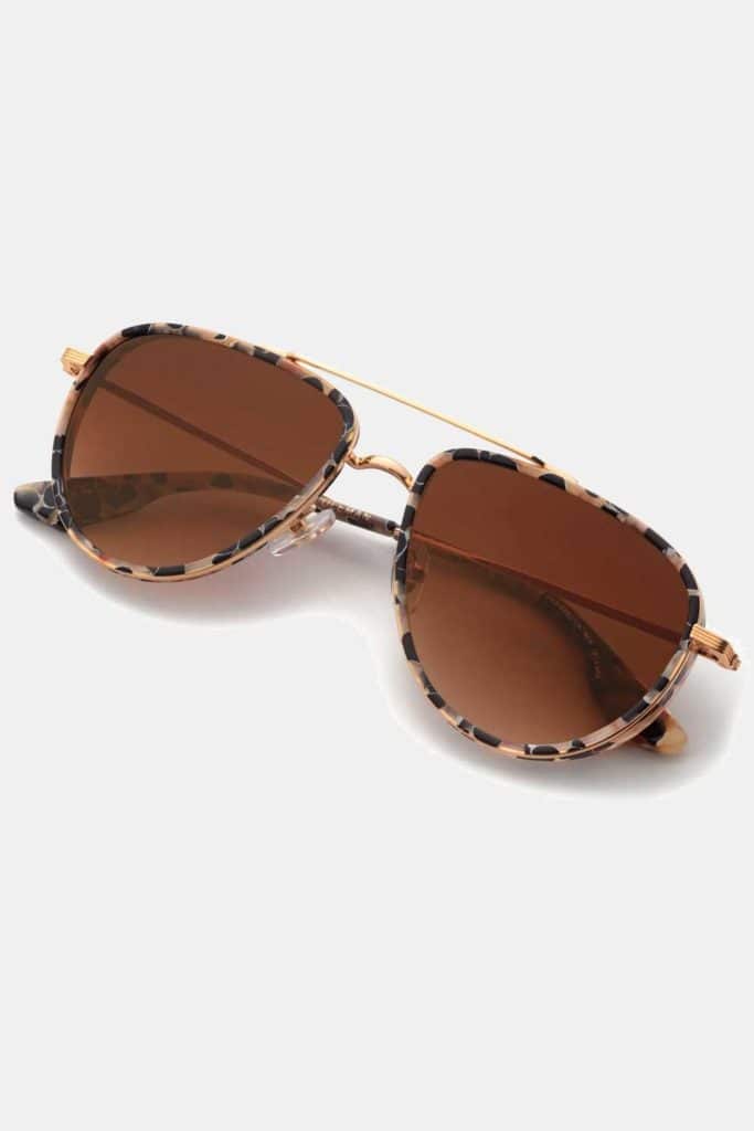 Coastal Glasses Coleman Aviator Brown Sunglasses