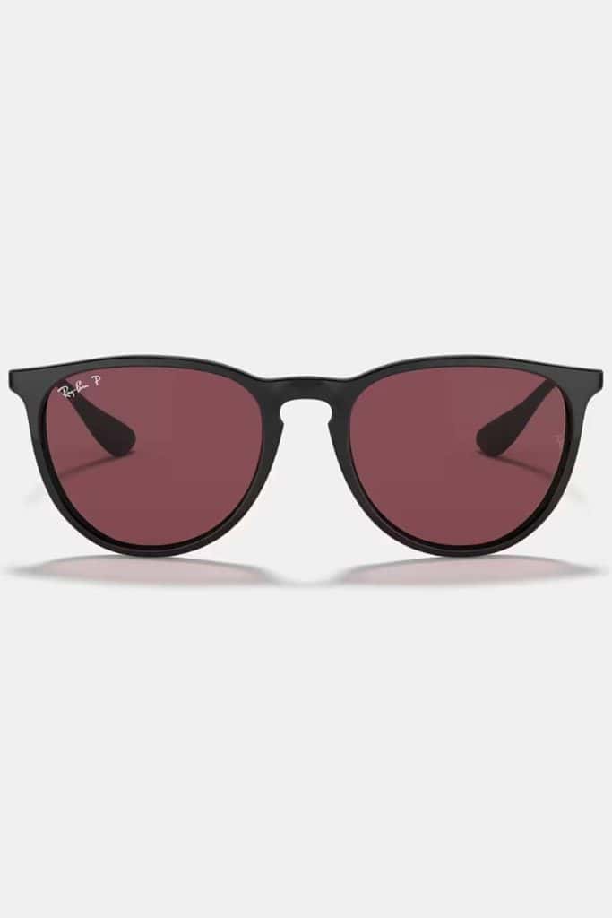 Coastal Glasses Ray Ban Erika Classic Black Polarized Purple