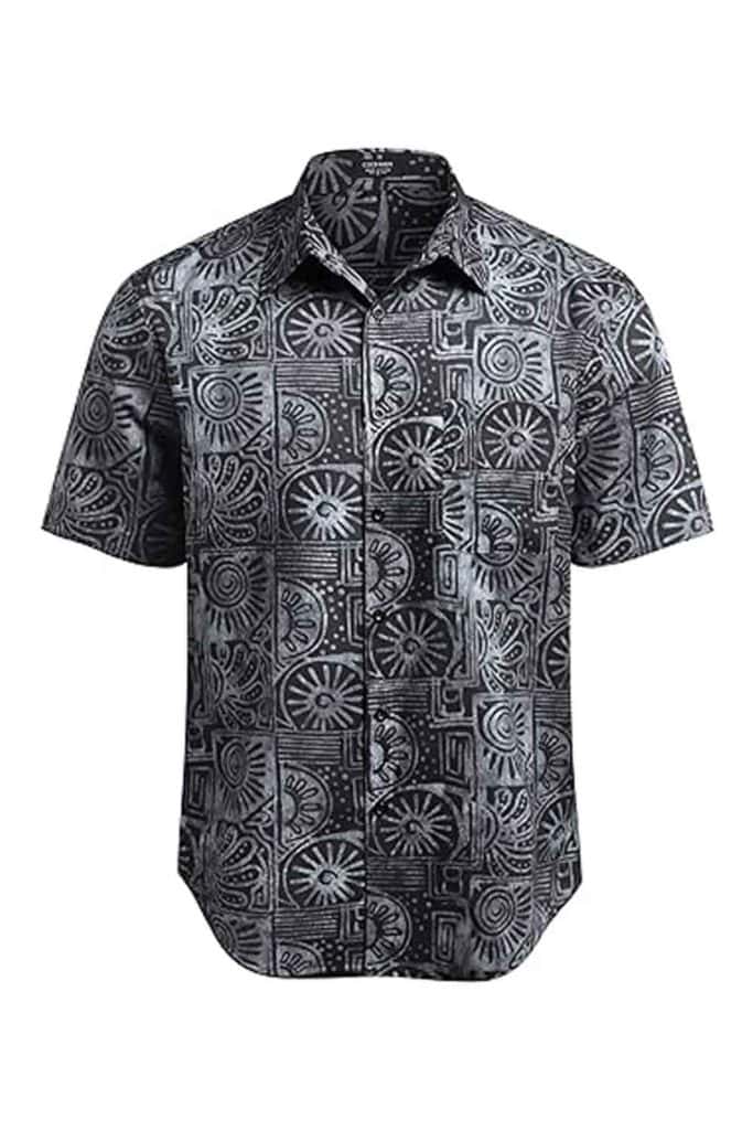 Tropical Shirts For Men Black Aloha Shirt