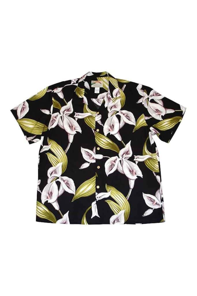 Tropical Shirts For Men Paradise Found With White Flowers