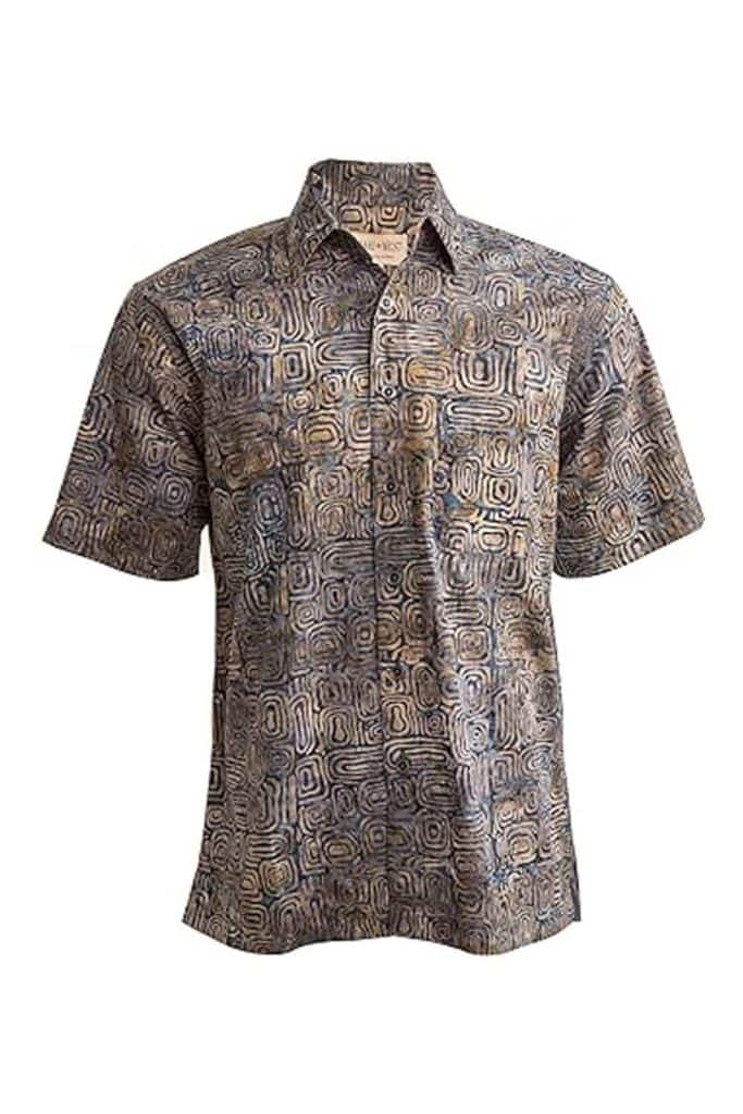 Tropical Shirts For Men With Gold Tropical Print