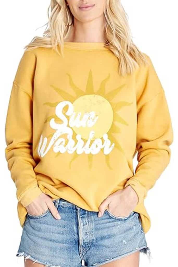 Beach Sweatshirts For Women Yellow Pullover