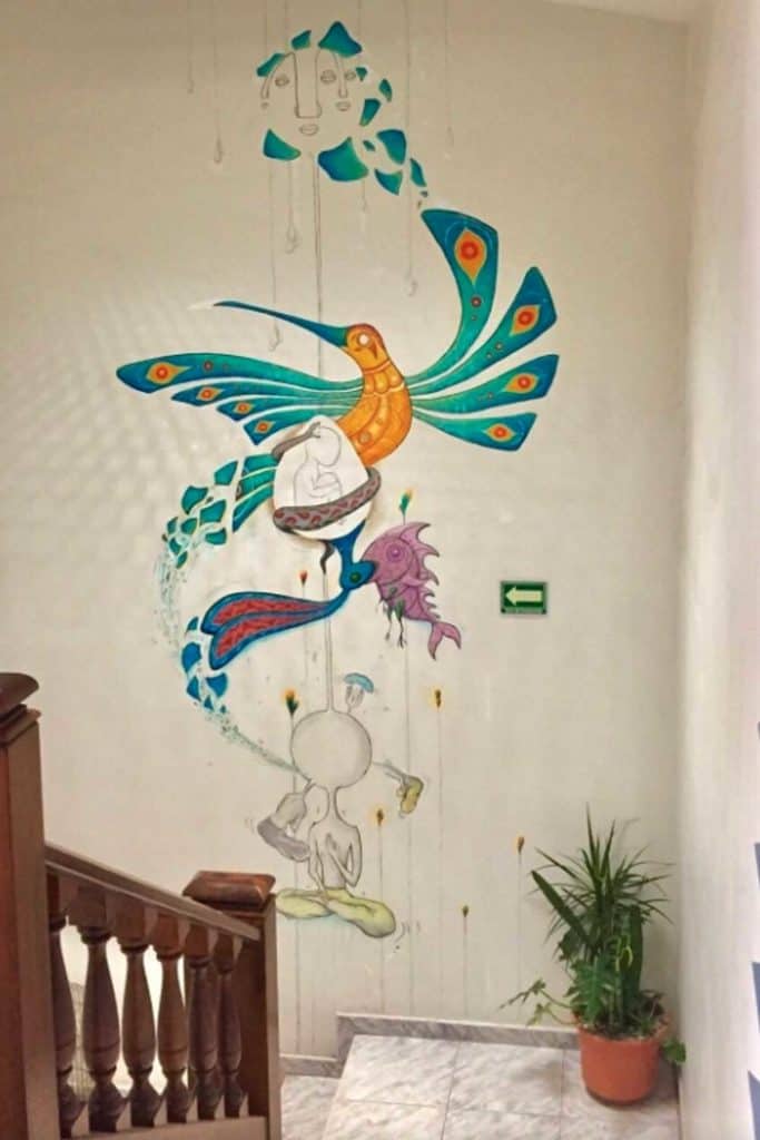 Best Hotels In Oaxaca Hostal Central Staircase