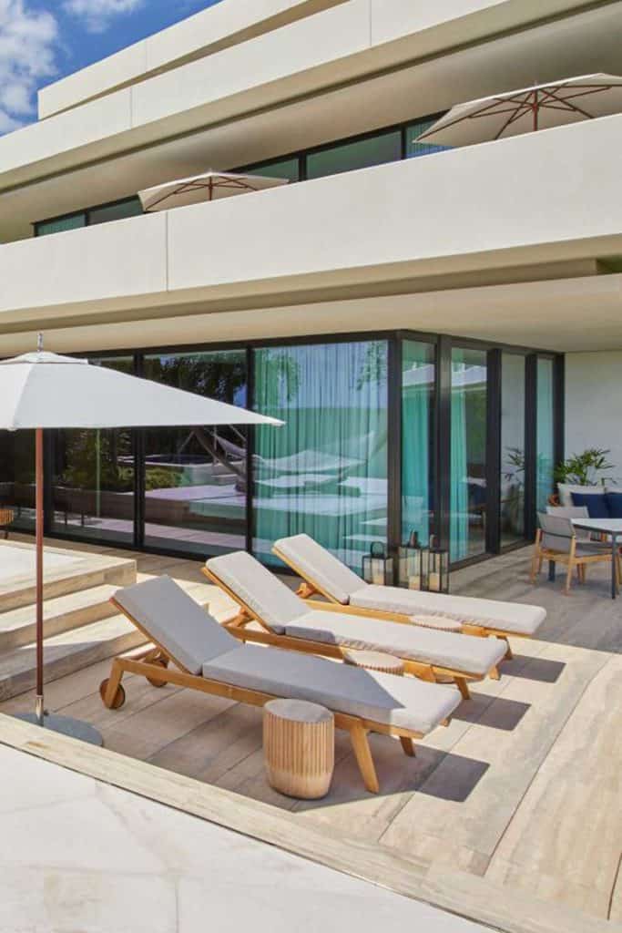 St Regis Riviera Maya Terrace Sun Loungers