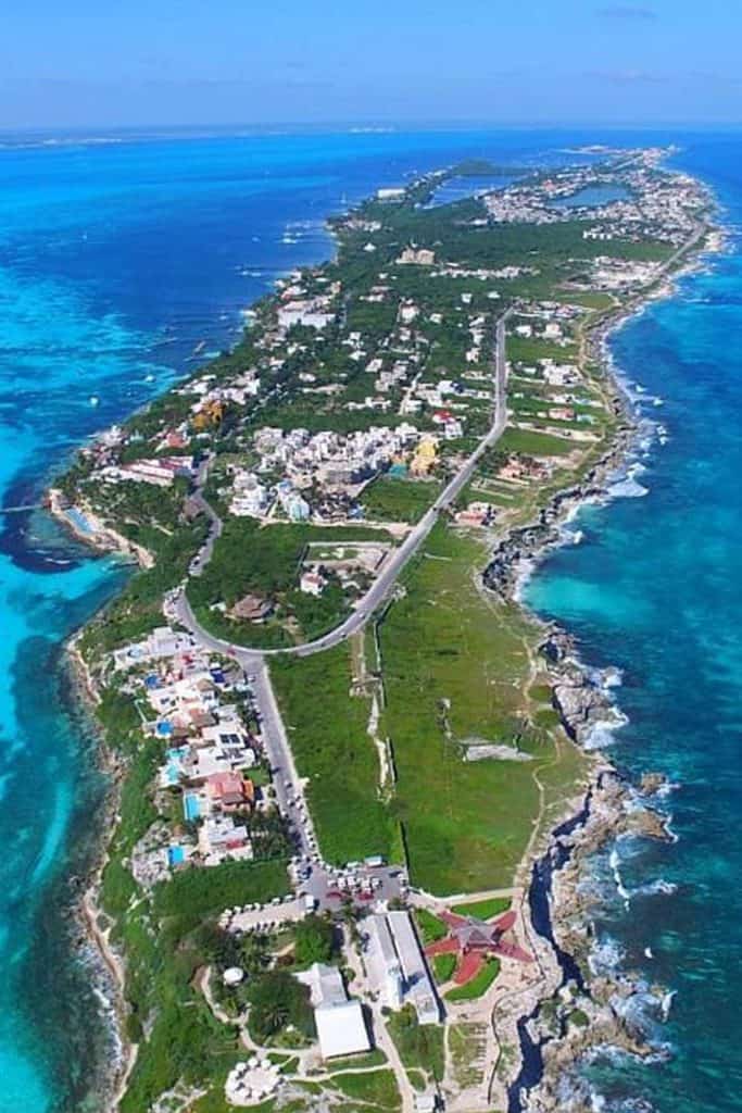 Beach Cities In Mexico Cancun Aerial View