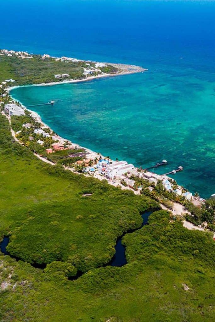 Beach Cities In Mexico Tulum Aerial View