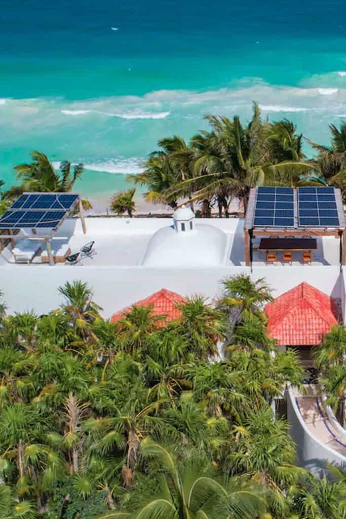 Tulum Villas Beachfront Villa In Sian Kaan Aerial View